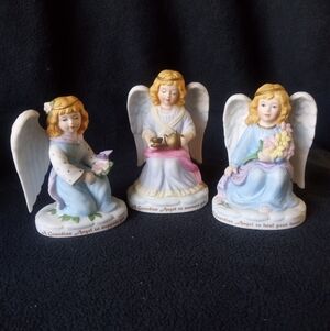 3 HEAVENLY GUARDIANS 1996 BRONSON COLLECTIBLES Support, Nurture, Heal Your Heart